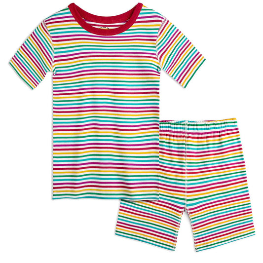 Mightly Girls Stripe 2-piece Pajamas Size: 6-14 Years Stripe