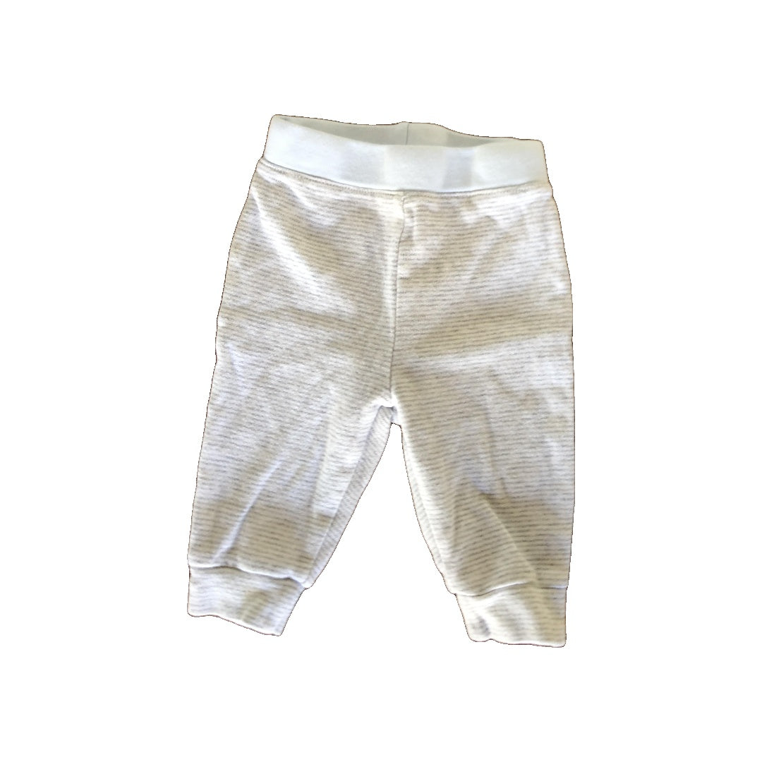 First Impressions Girls Striped | Grey | White Pants Size: 0-3 months Striped | Grey | White