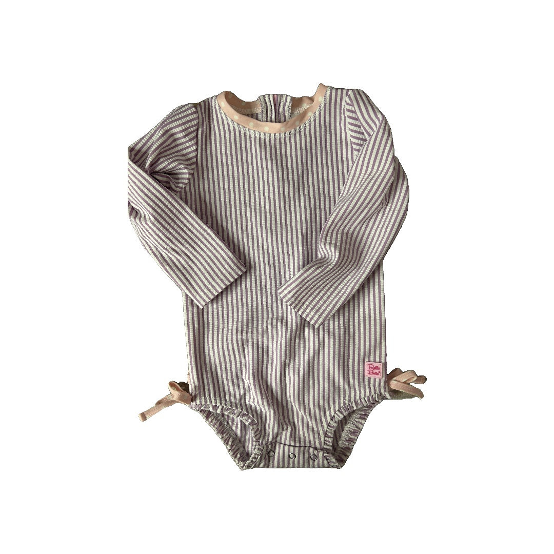 Girls Striped | purple 1-piece Swimsuit Size: 2T Striped | purple