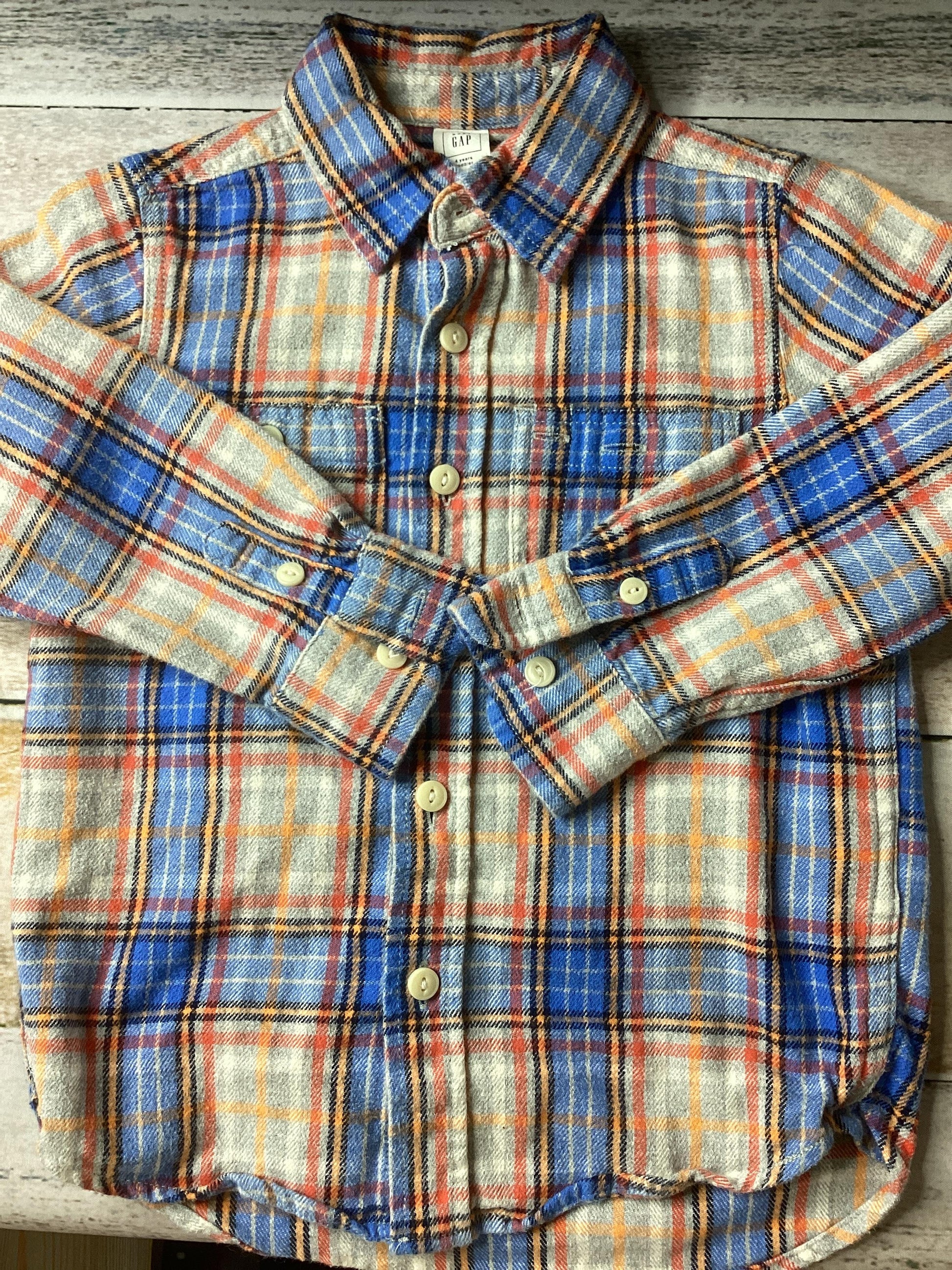 Boys Striped | red | Blue Long Sleeve Shirt Size: 4T Striped | red | Blue