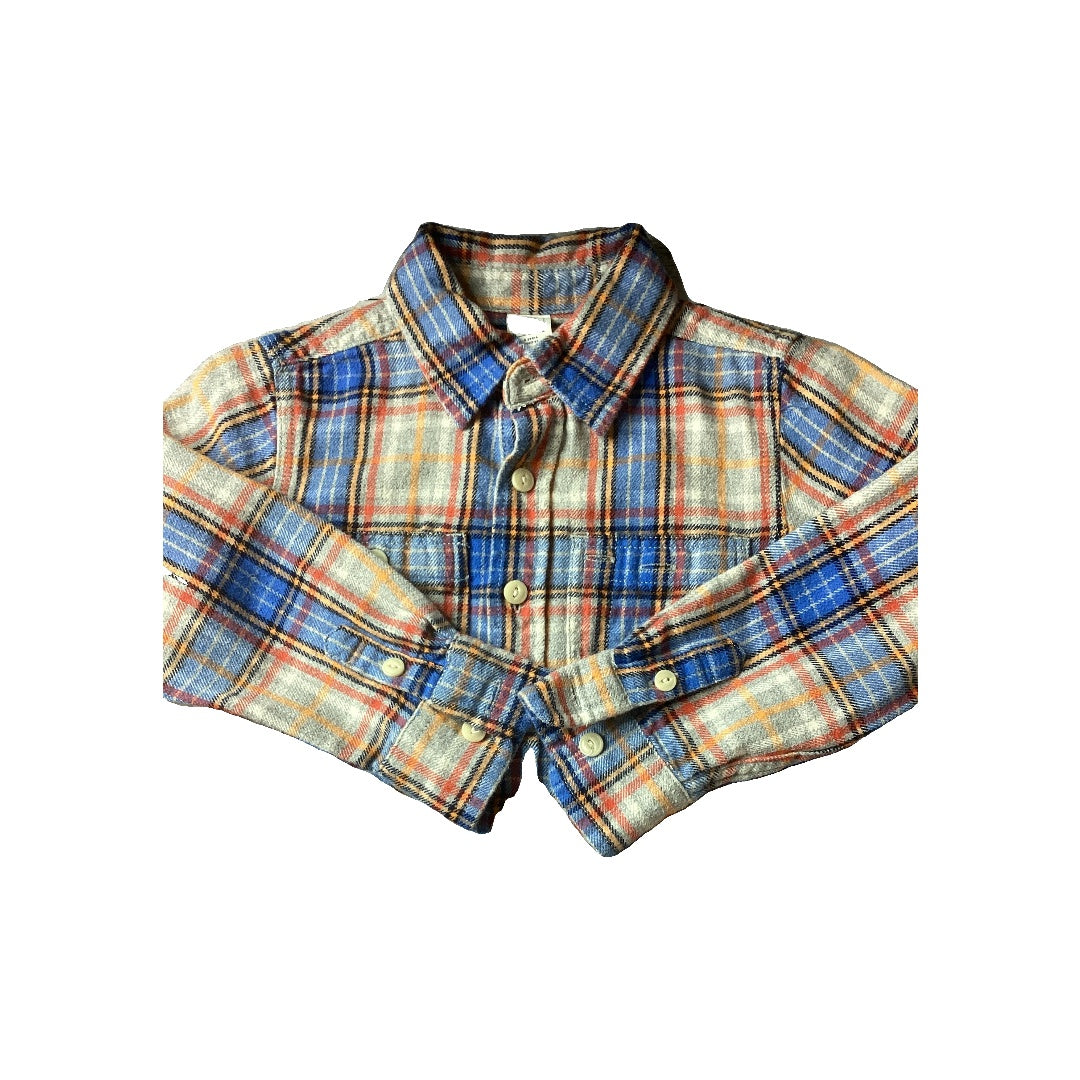 Boys Striped | red | Blue Long Sleeve Shirt Size: 4T Striped | red | Blue