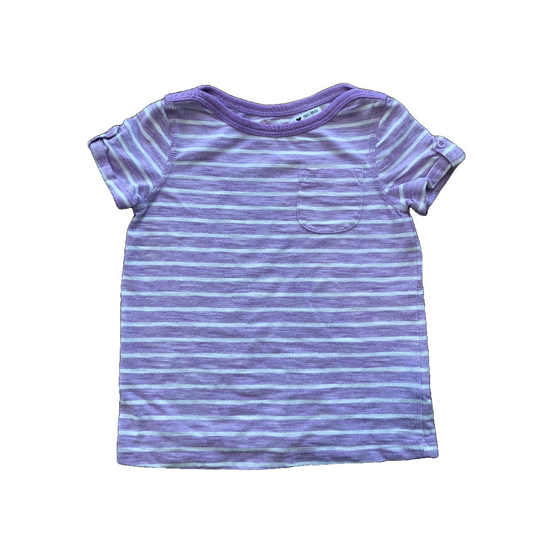cherokee Girls Striped | White | pink T-Shirt Size: 4T Striped | White | pink