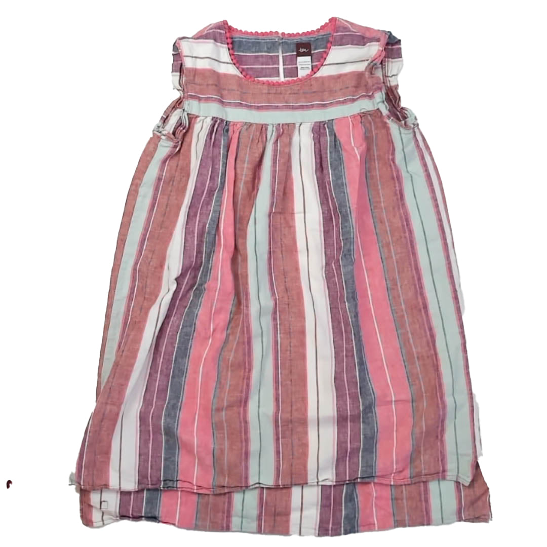 Tea Collection Girls Striped Dress Size: 12 Years Striped