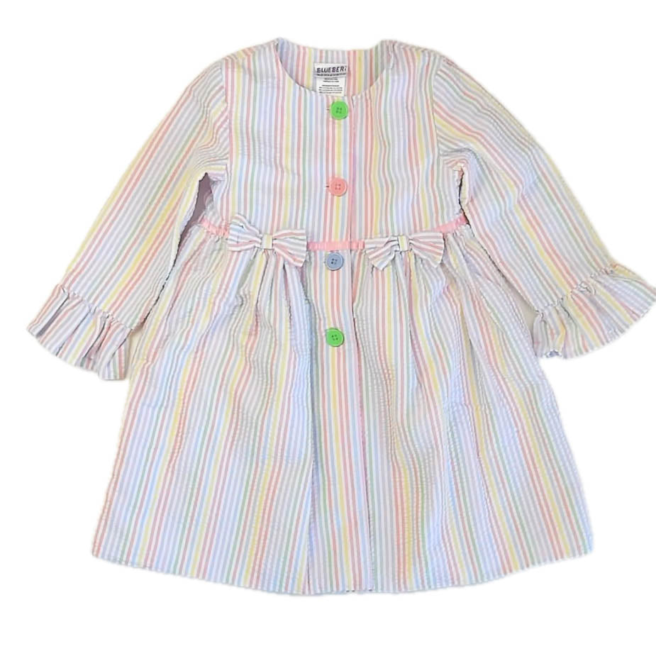 BlueBeri Boulevard Girls Striped Jacket Size: 5T Striped