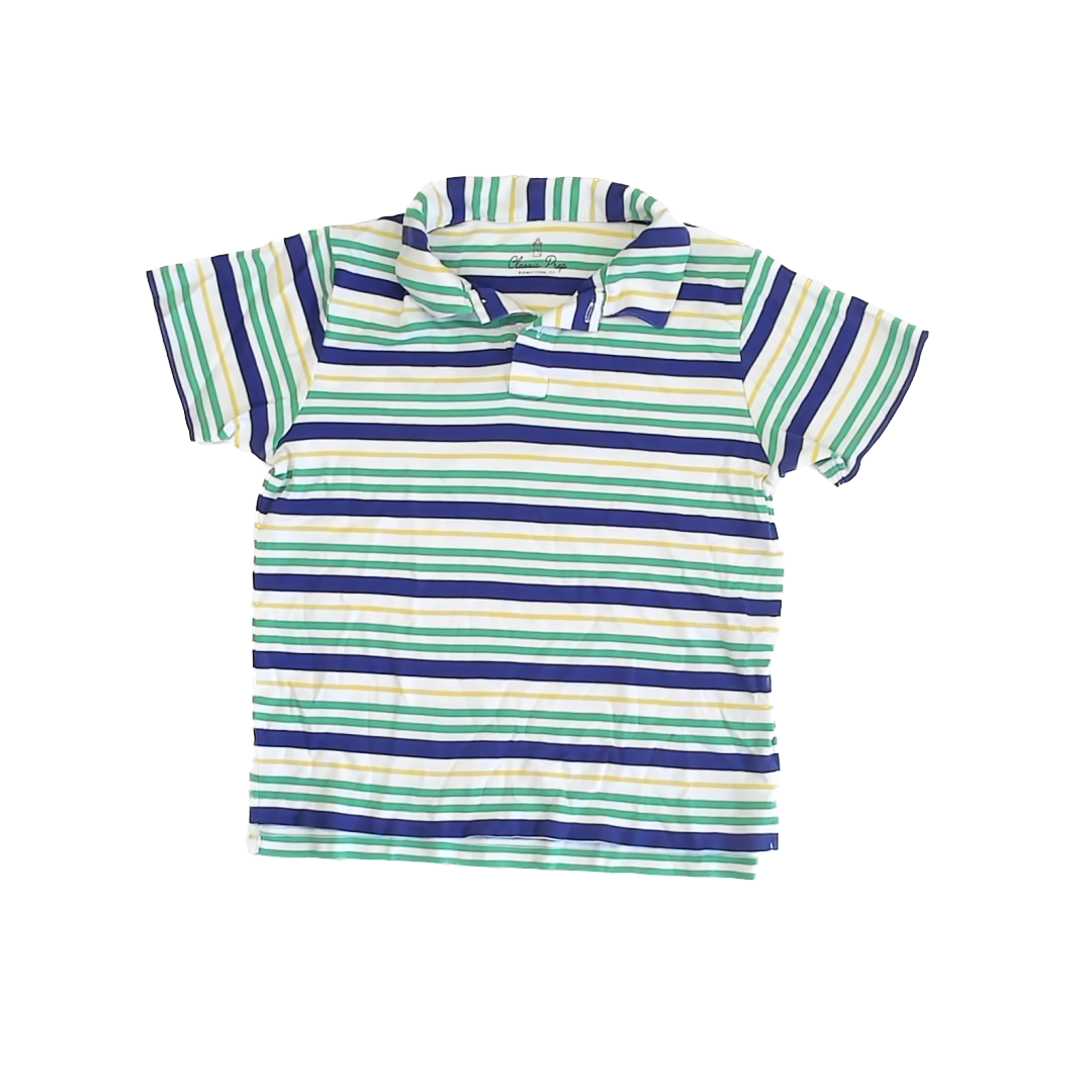 Classic Prep Boys Striped Polo Shirt Size: 14 Years Striped