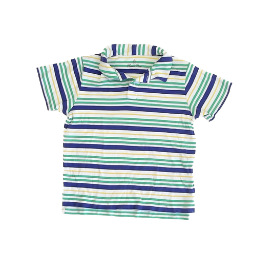 Classic Prep Boys Striped Polo Shirt Size: 14 Years Striped