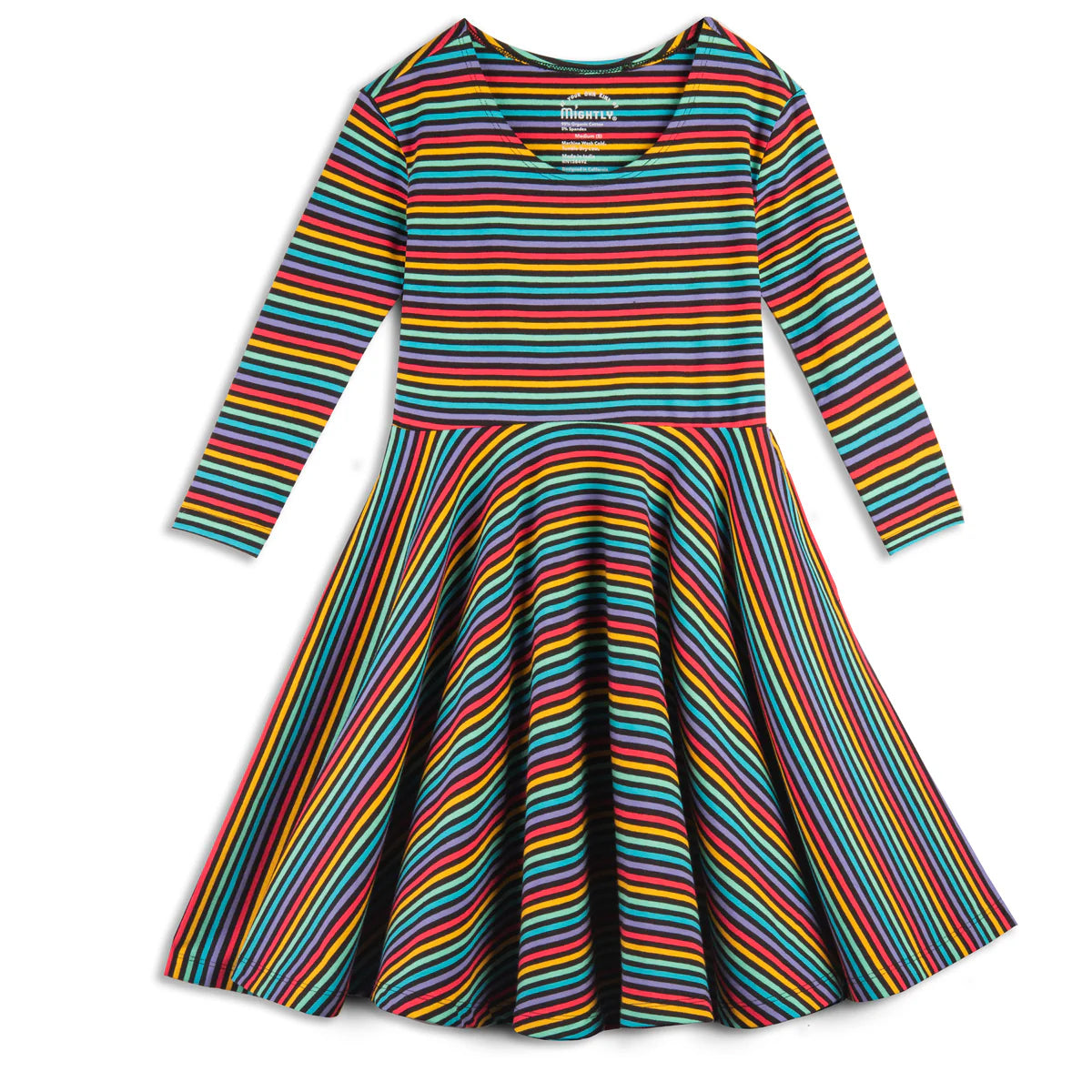 Mightly Girls Striped Dress Size: 2-5T Striped