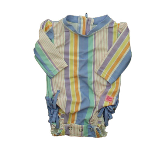 Ruffle Butts Girls Striped 1-piece Swimsuit Size: 0-3 Months Striped