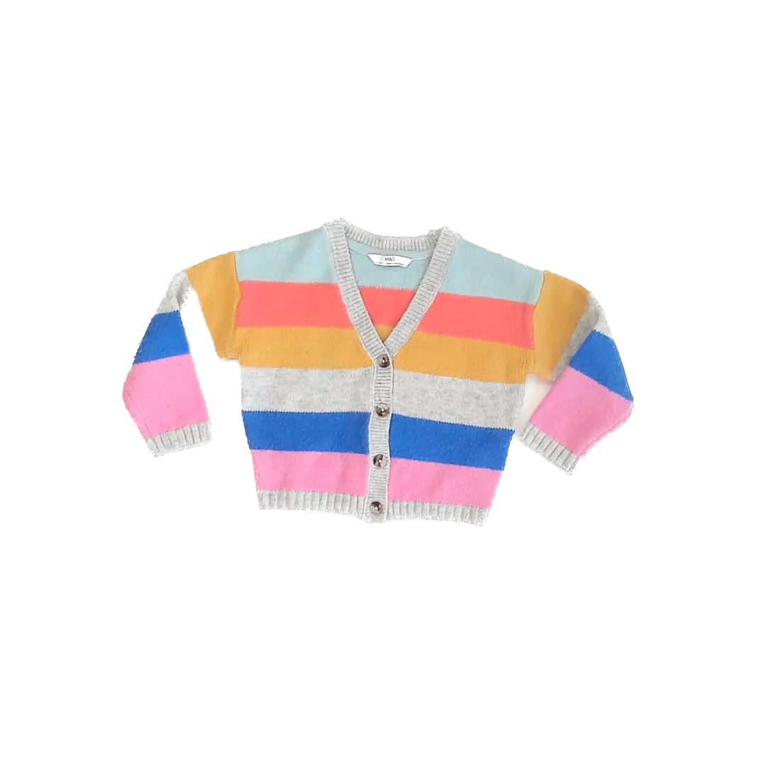 M&S Girls Striped Sweater Size: 3-4T Striped