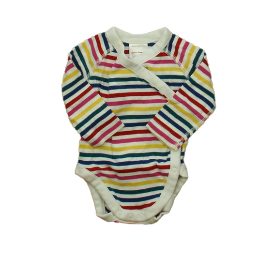 Hanna Andersson Girls Striped Onesie Size: 0-3 Months