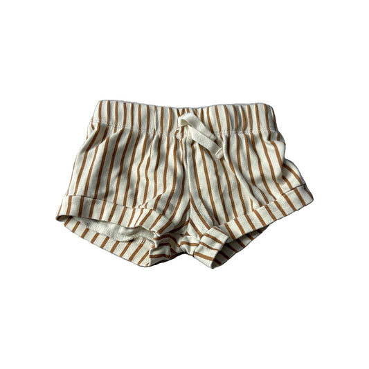 Colored Organics Girls stripped Shorts Size: 6-12 months stripped
