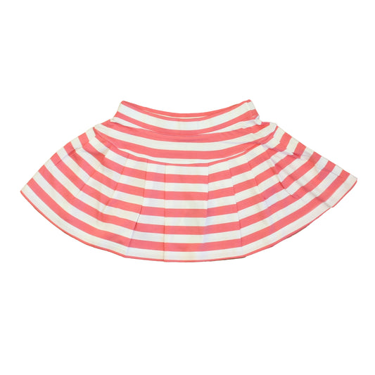 Classic Prep Girls Sunkissed Coral | Bright White Stripe Skirt Size: 2-5T Sunkissed Coral | Bright White Stripe
