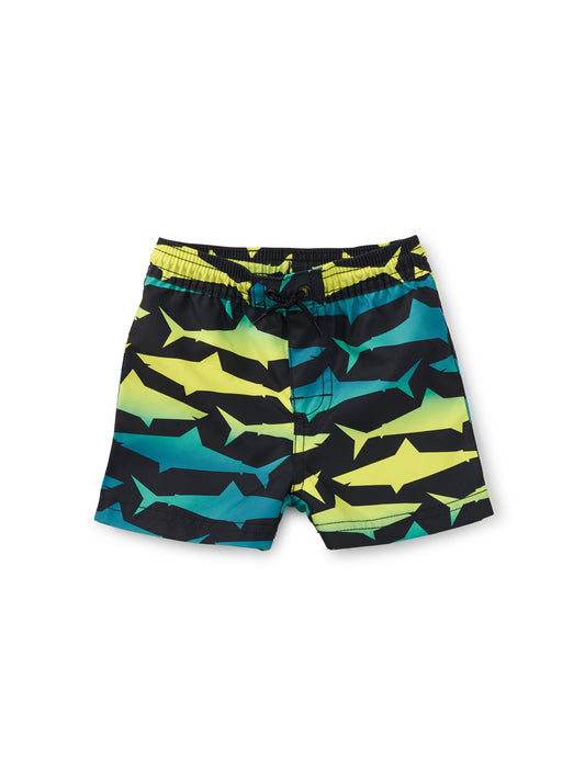 Tea Collection Boys Sunwashed Sharkls Trunks Size: 3-6 Months Sunwashed Sharkls