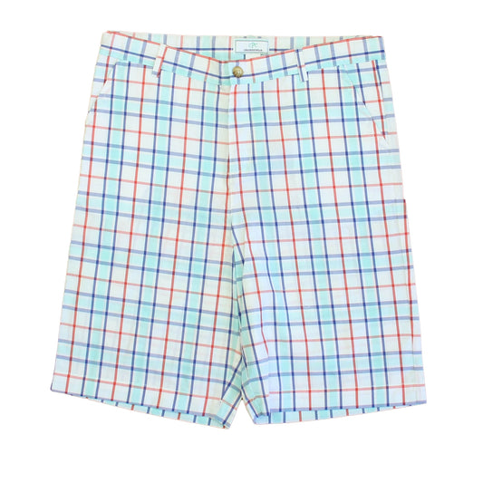 Classic Prep Boys Surfs Up Plaid Shorts Size: 6-14 Years