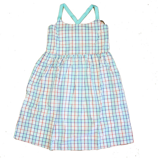 Classic Prep Girls Surf's Up Plaid Dress Size: 6-14 Years