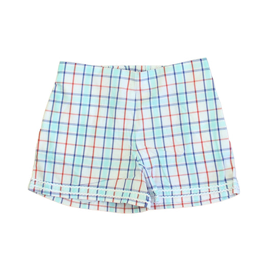 Classic Prep Girls Surf's Up Plaid Shorts Size: 6-14 Years