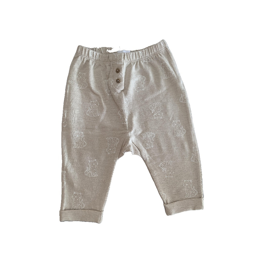 Zara Girls Tan | animals Pants Size: 6-9 months Tan | animals
