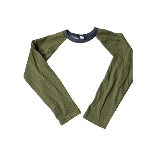 Colored Organics Unisex Tan | Army Green Long Sleeve T-Shirt Size: 5 Tan | Army Green