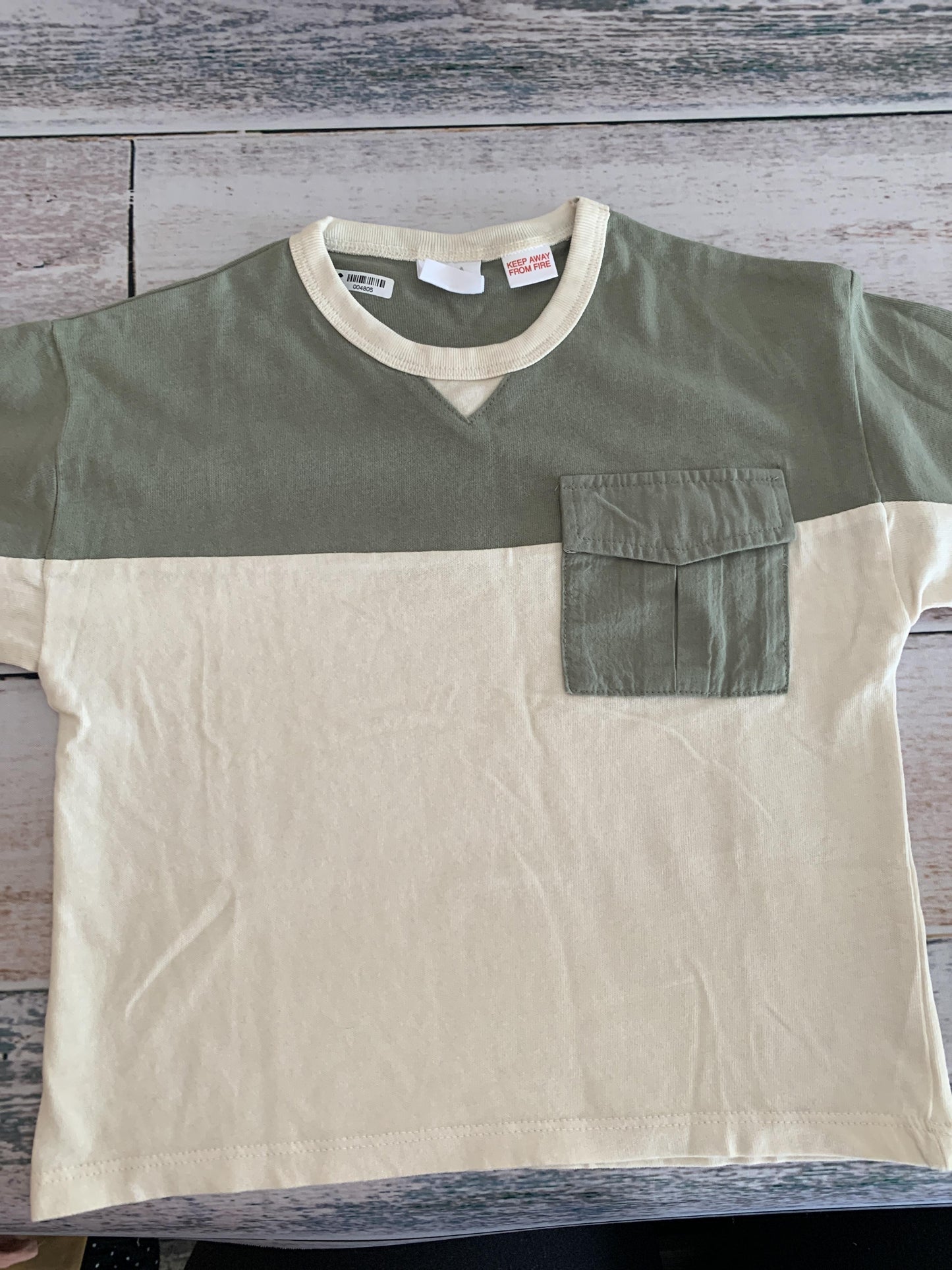 Zara Boys Tan | Army Green T-Shirt Size: 18-24 months Tan | Army Green