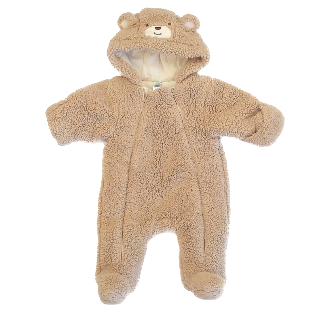 Little Me Unisex Tan Bear Bunting Size: 3-6 Months Tan Bear