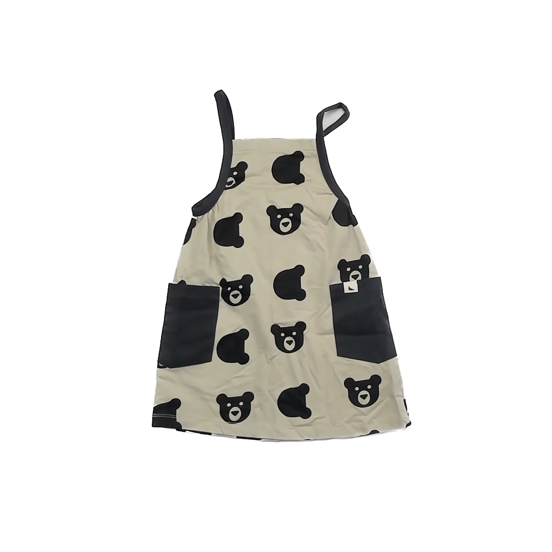 Turtledove London Girls Tan Bears Dress Size: 6-12 Months Tan Bears