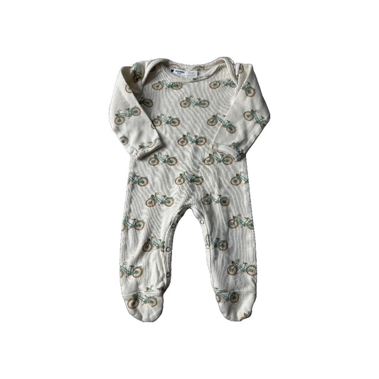 Kate Quinn Unisex Tan | Bicycles Long Sleeve Outfit Size: 3-6 months Tan | Bicycles