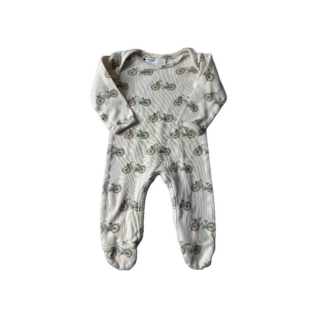 Kate Quinn Unisex Tan | Bicycles Long Sleeve Outfit Size: 3-6 months Tan | Bicycles
