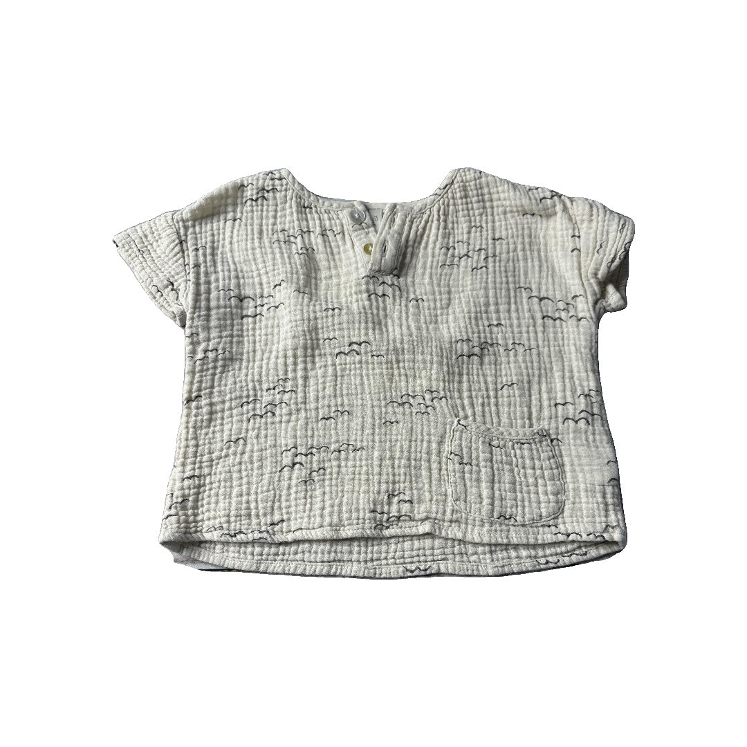 Rylee + Cru Unisex Tan | Birds Shorts Size: 18-24 months Tan | Birds