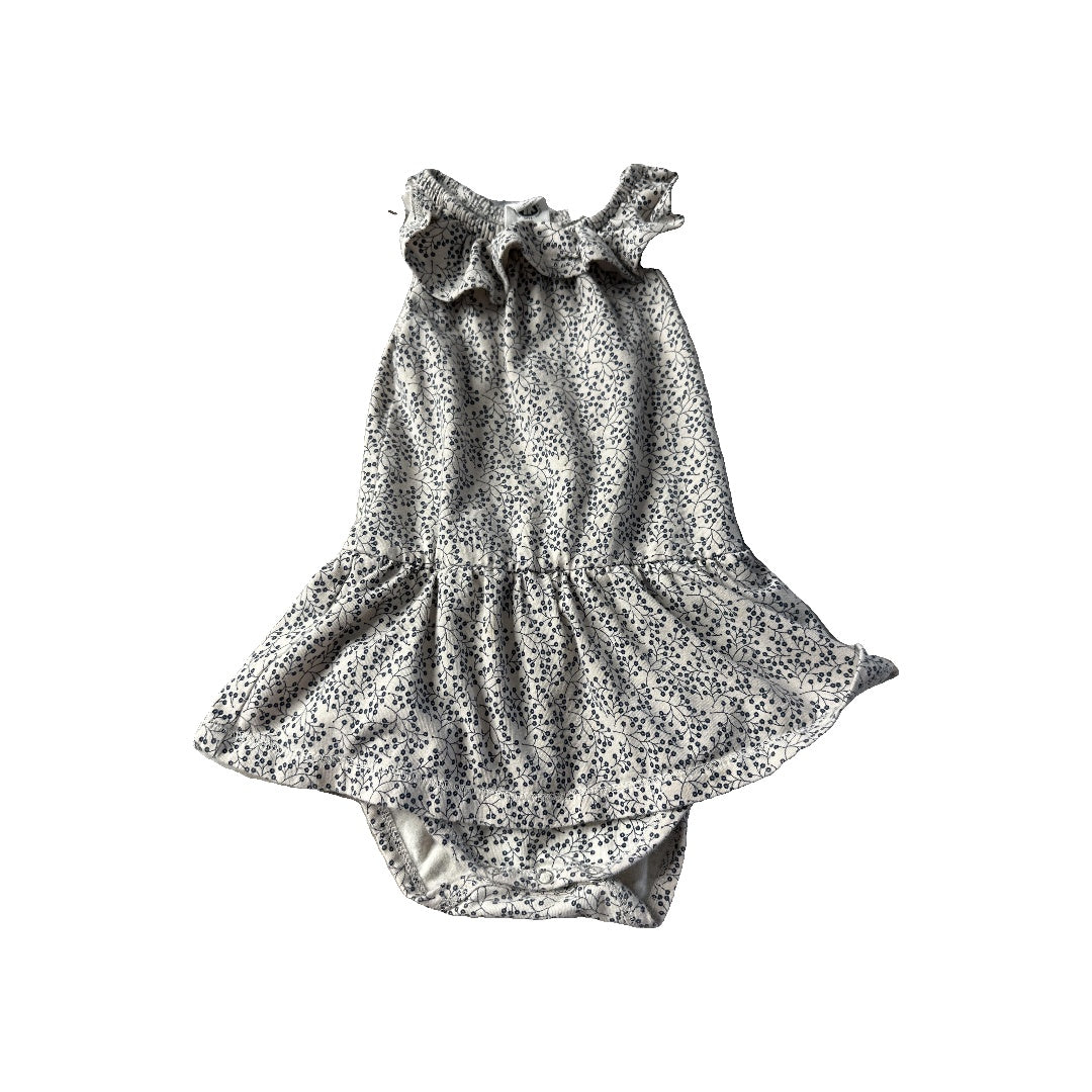 Musli Girls Tan | Black | Floral Dress Size: 9-12 Months Tan | Black | Floral