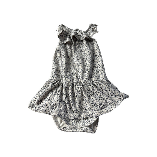 Musli Girls Tan | Black | Floral Dress Size: 9-12 Months Tan | Black | Floral