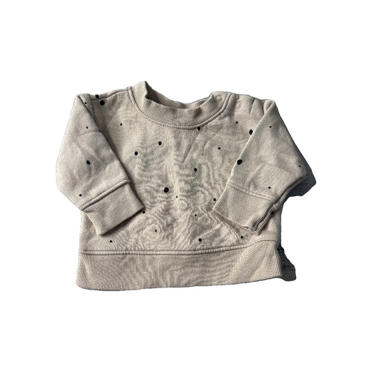 Cat & Jack Boys Tan | Black | polka dot Sweatshirt Size: Newborn Tan | Black | polka dot