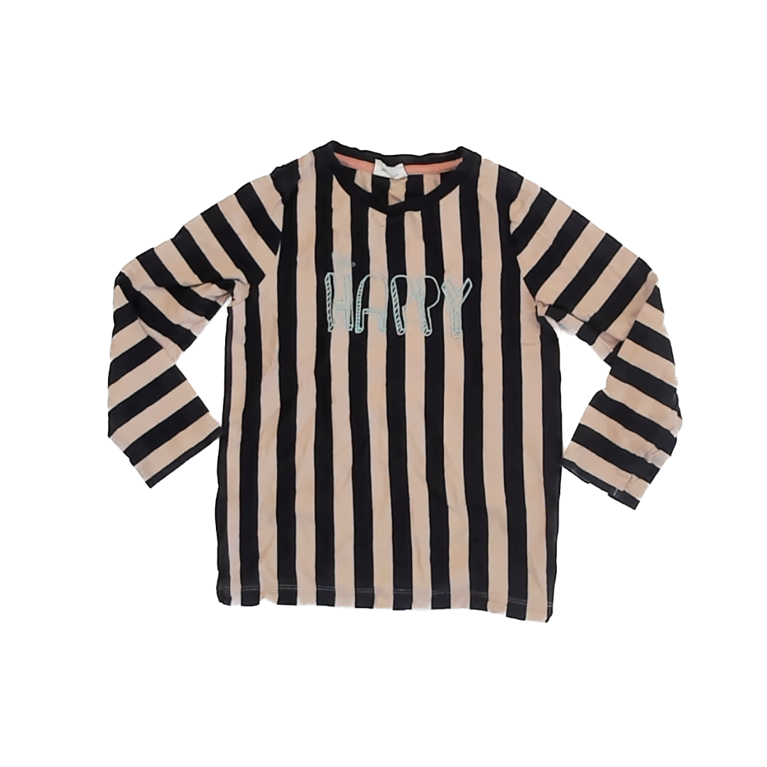 Turtledove London Unisex Tan | Black Long Sleeve T-Shirt Size: 5-6 Years Tan | Black