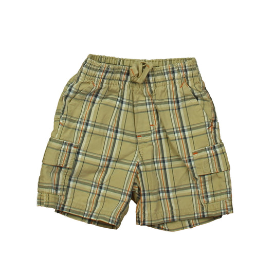 Gymboree Boys Tan | Blue Plaid Shorts Size: 6-12 Months Tan | Blue Plaid