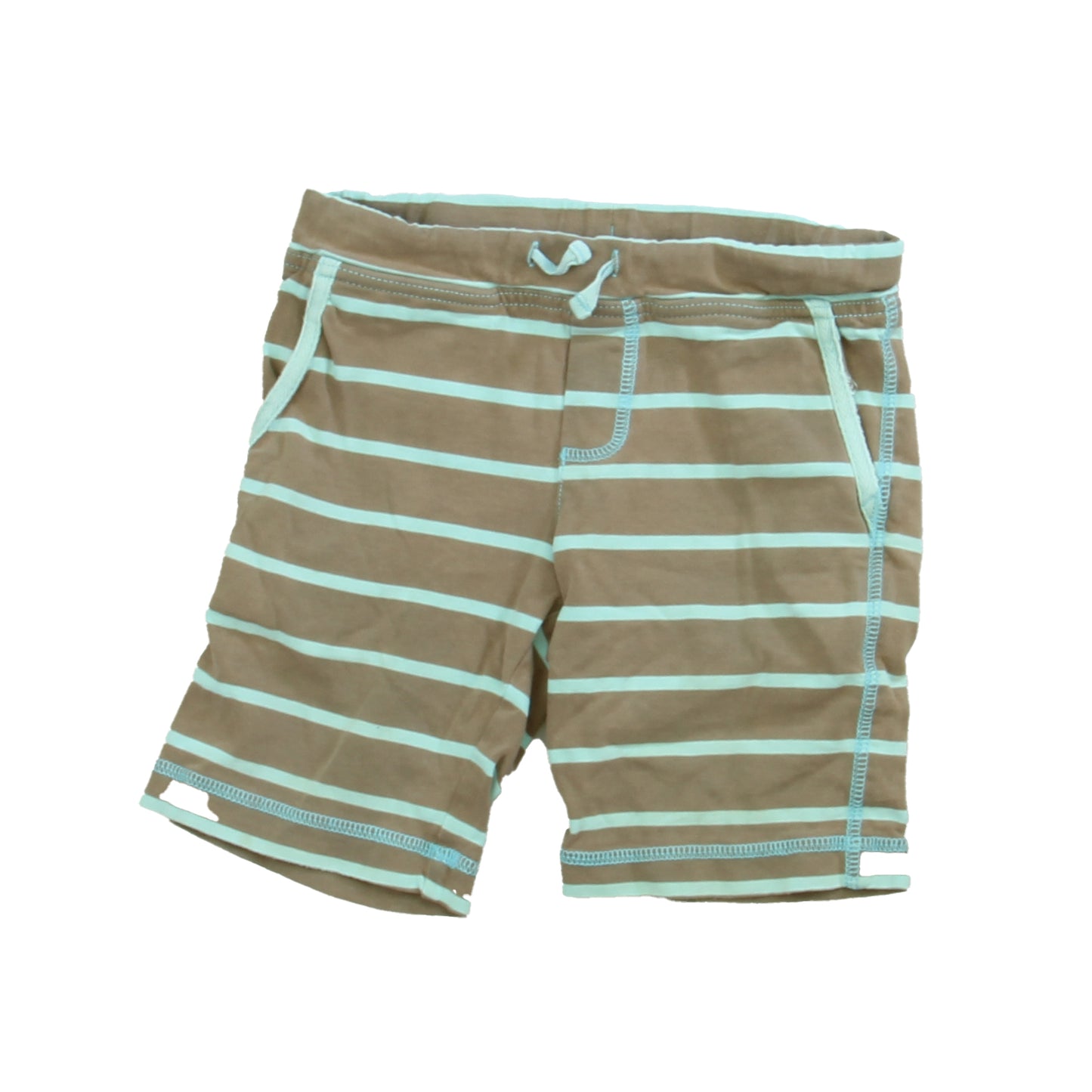 Boden Boys Tan | Blue Stripe Shorts Size: 18-24 Months