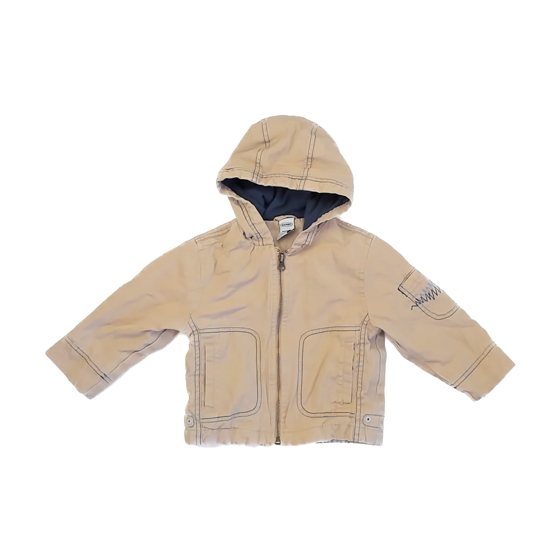 Old Navy Girls Tan | Blue Jacket Size: 2T Tan | Blue
