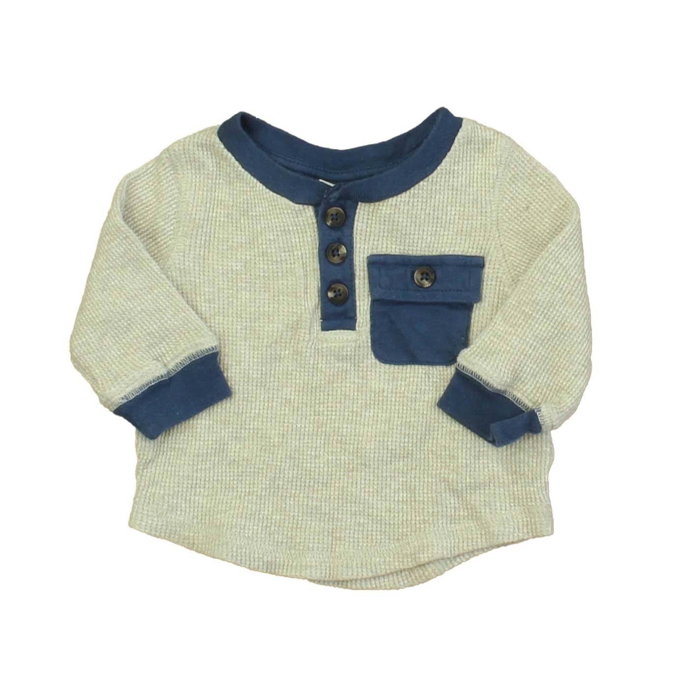 Tucker + Tate Boys Tan | Blue Long Sleeve T-Shirt Size: 3 Months Tan | Blue