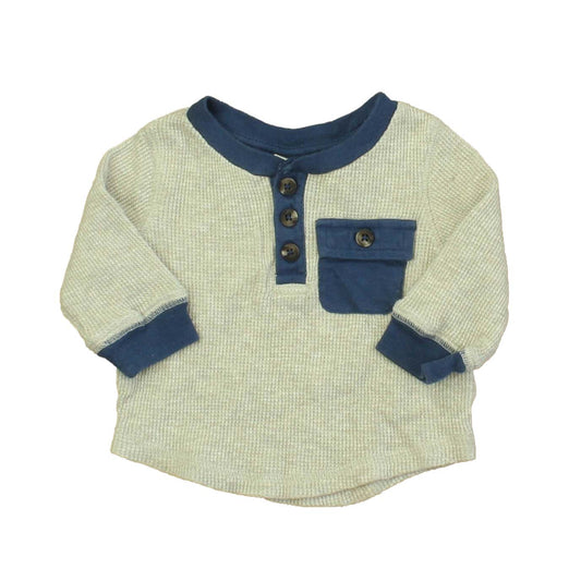Tucker + Tate Boys Tan | Blue Long Sleeve T-Shirt Size: 3 Months Tan | Blue