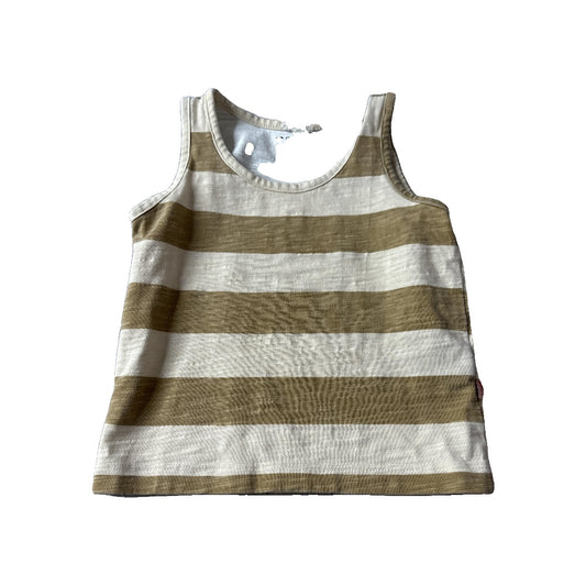 KId Wild Boys Tan | Brown | Stripe Tank Top Size: 12-18 months Tan | Brown | Stripe