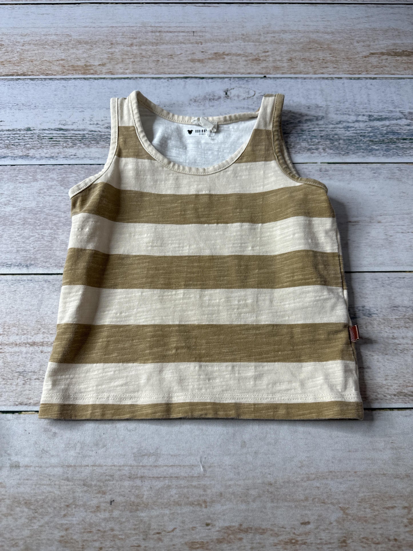 KId Wild Boys Tan | Brown | Stripe Tank Top Size: 12-18 months Tan | Brown | Stripe