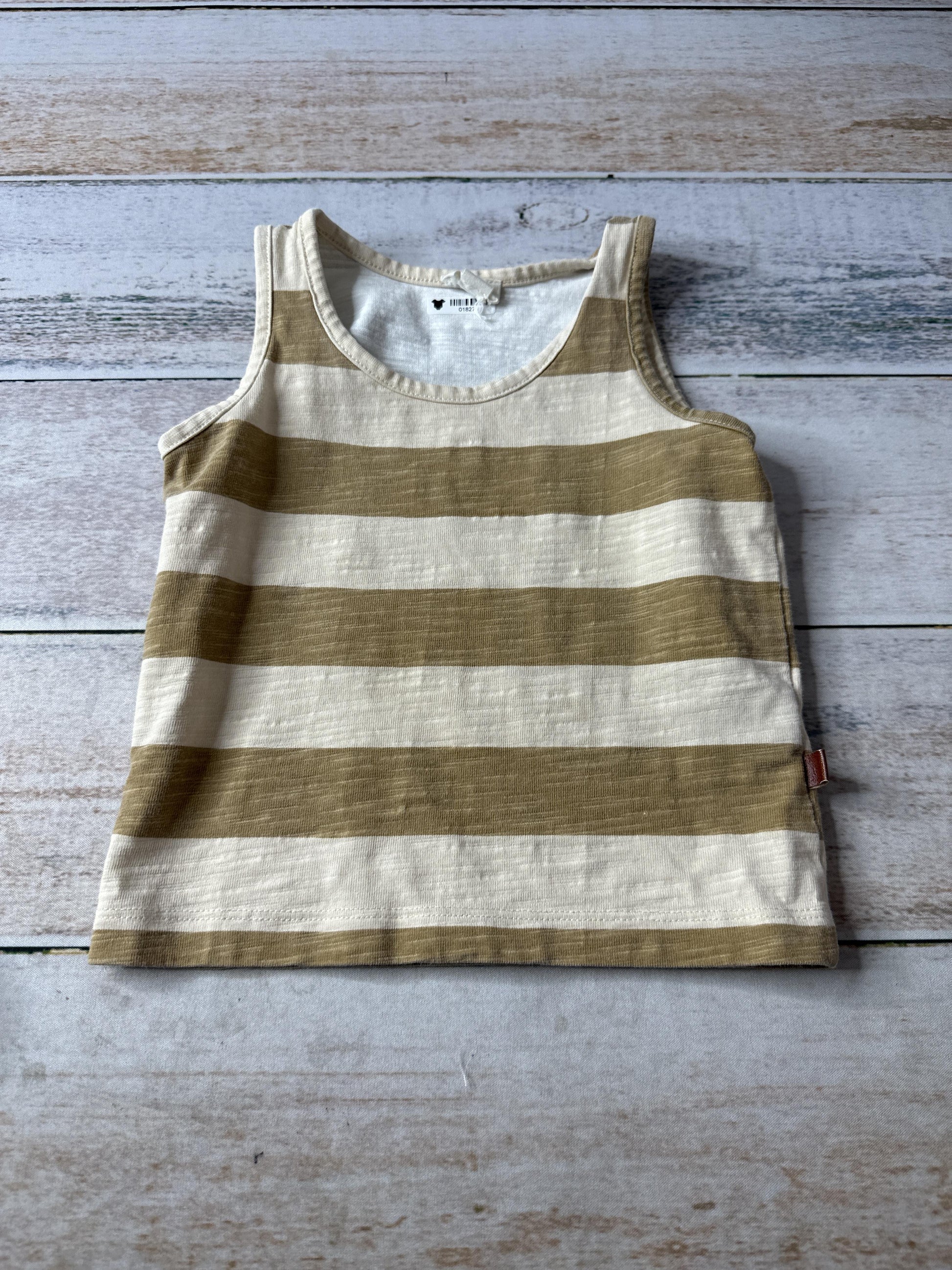KId Wild Boys Tan | Brown | Stripe Tank Top Size: 12-18 months Tan | Brown | Stripe