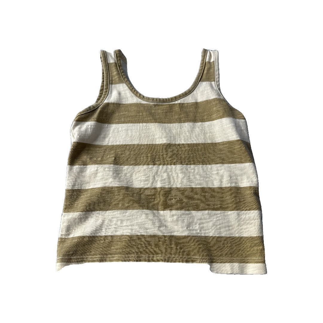 KId Wild Boys Tan | Brown | Stripe Tank Top Size: 18-24 months Tan | Brown | Stripe
