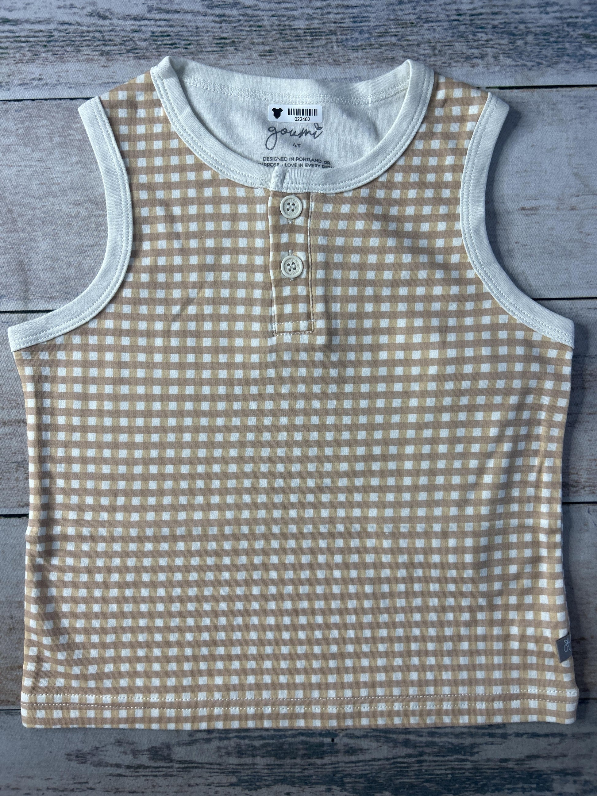 Unisex Tan | cream Tank Top Size: 4T Tan | cream