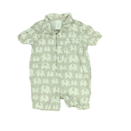 Gymboree Boys Tan | Elephants Romper Size: 3-6 Months