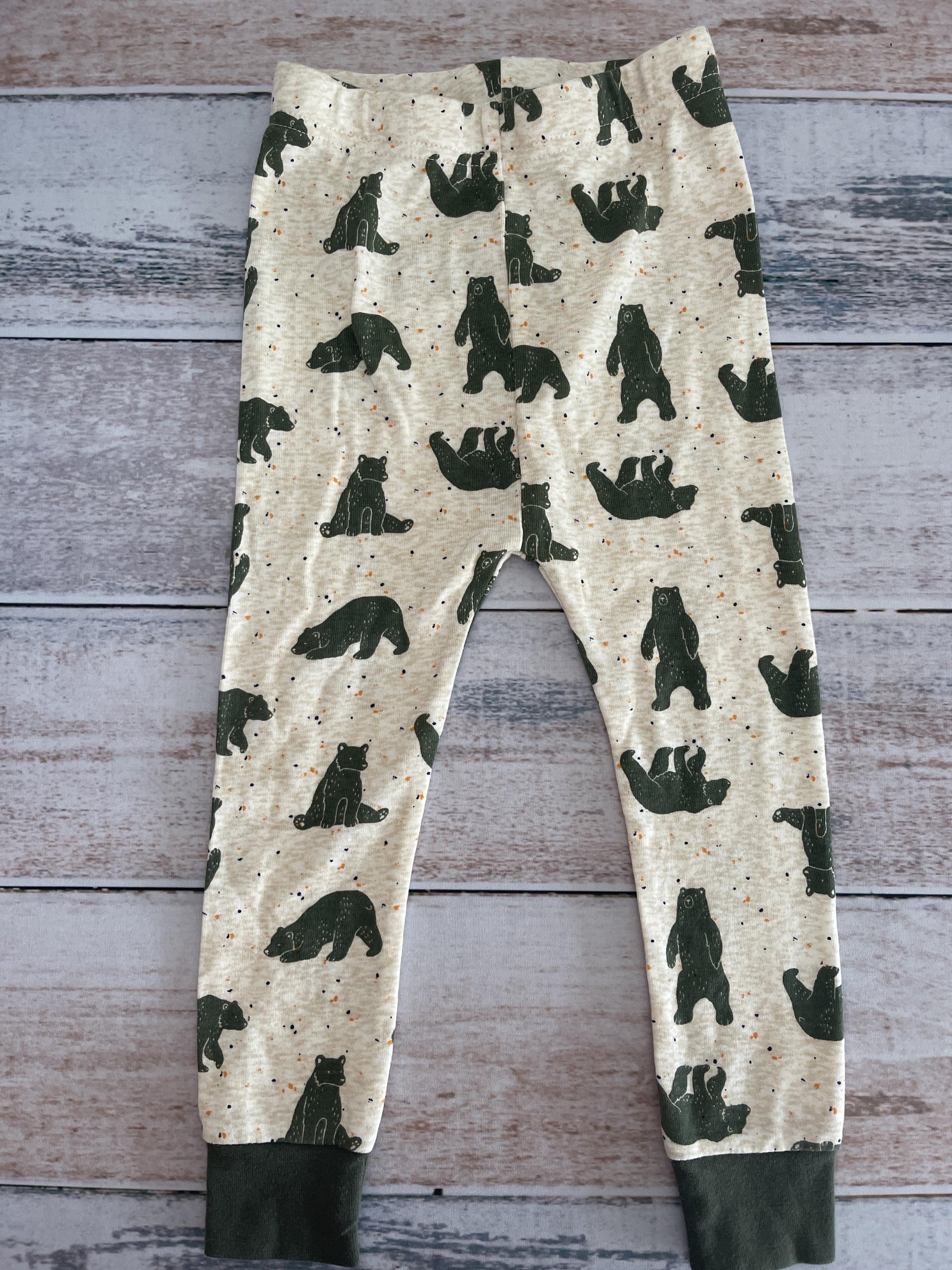 Old Navy Boys Tan | Forest Green Pajamas Size: 2T Tan | Forest Green