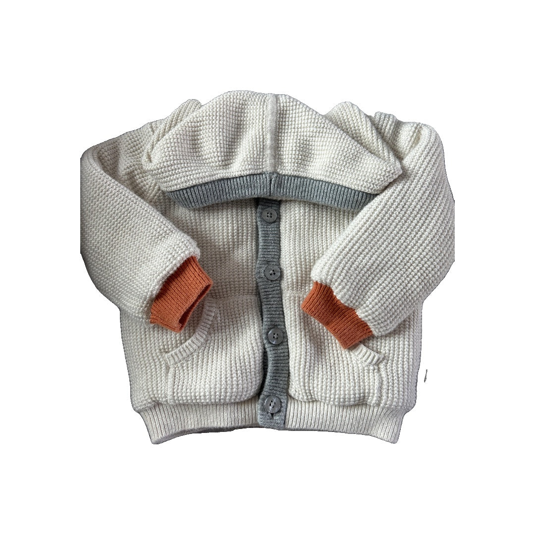 Mori Unisex Tan | Grey Sweater Size: 0-3 months Tan | Grey