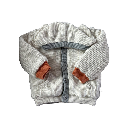 Mori Unisex Tan | Grey Sweater Size: 0-3 months Tan | Grey