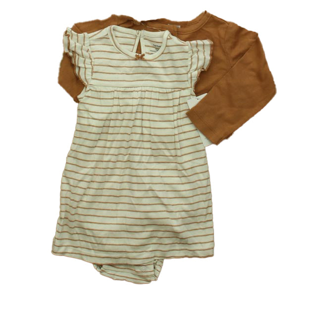 Carter's Girls Tan | Ivory Dress Size: 12 Months