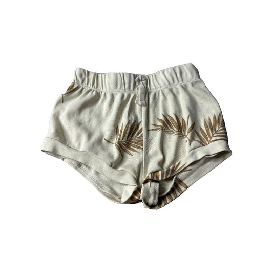 Colored Organics Girls Tan | Leaves Shorts Size: 3T Tan | Leaves