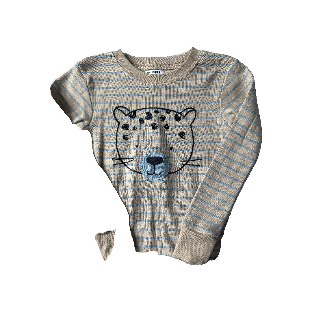 Carters Unisex Tan | Light Blue Pajamas Size: 2T Tan | Light Blue