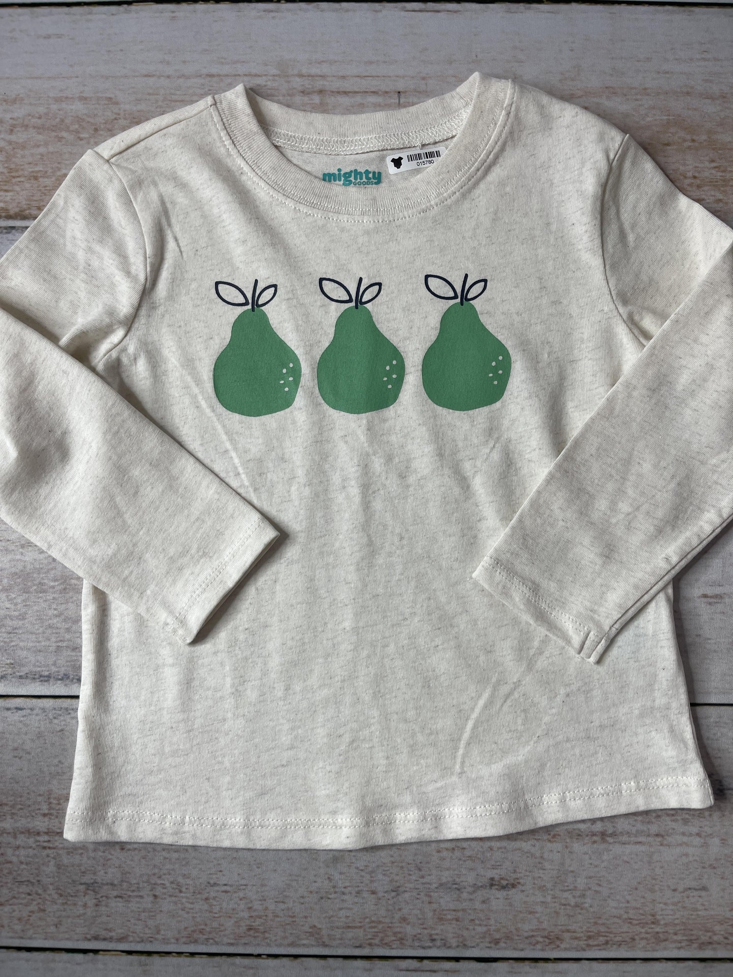 Mighty Goods Unisex Tan | light green Long Sleeve T-Shirt Size: 18-24 months Tan | light green
